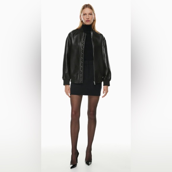 Aritzia Avedon Bomber Vegan Leather Jacket - Picture 1 of 4